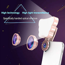 AFANG 3 in 1 Telefono Mobile Lente, Bellezza Fill Light Professionale Selfie Ripresa Mobile Lente Esterna Telefono, Selfie Ring Light 3 in 1 Clip-On Beauty Fill Light,D
