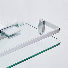 YF-SURINA Mensole per doccia Mensole in vetro galleggiante Mensola portaoggetti a parete Vetro temperato in metallo No ruggine Portasciugamani doccia a 1 strato per cucina Yb A-6,30 cm,30 cm