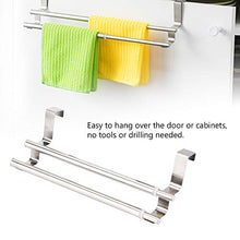 Smandy Doppi Strati di portasciugamani da Bar in Acciaio Inox portasciugamani telescopici Supporto Appendiabiti Organizer Parete portasciugamani per Bagno Cucina