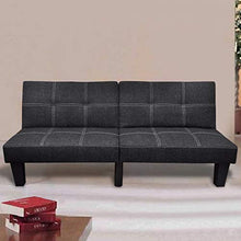 vidaXL Divano Letto Regolabile in Tessuto Nero Soggiorno Casa Salotto Sofa