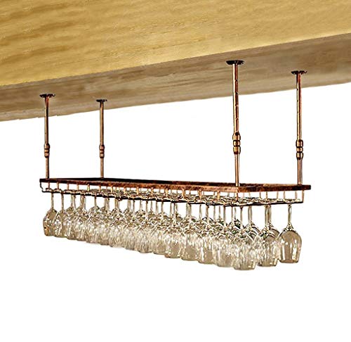 MoDi Wine Rack Wine Glass Rack Supporto di Vetro di Vino Scaffale, Wine Glass Rack Champagne Vetro Rack Vetro cremagliera del Supporto del soffitto del Vino Hanging Vino Calici Rack (Bronzo Red)