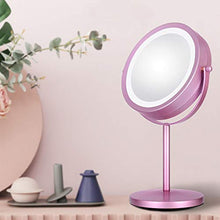 Specchio cosmetico a LED Specchio a LED 2 specchi HD Ingrandimento 3X Rotazione a 360 ° alimentata a Batteria Luce di riempimento Morbida Uniforme a LED, Base Antiscivolo
