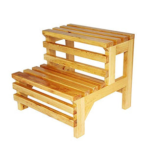 GAXQFEI Sgabello con gradino, sgabello rimovibile per scarpe, vasca da bagno in legno, bagno, sgabello con gradino, legno massello, poggiapiedi, poggiapiedi multifunzionale per bambini, bagno, sgabel