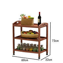 YIN YIN Carrello per ripiani Carrello - Scaffale di legno a tre strati della cremagliera del carrello del salone di bellezza del carretto dello strumento di stoccaggio dello scaffale di stoccaggio mob