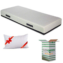 EVERGREENWEB Materasso Singolo 80x190 in Memory Foam e Molle INSACCHETTATE INDIPENDENTI h 25 cm + Cuscino Letto Gratis Rivestimento Sfoderabile Lavabile Ortopedico RIGENERANTE Ideale per Sportivi