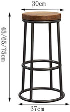 Sgabello Sedia Poggiapiedi Bar Chair Casa Sgabello Alto Retro Vecchio Ferro Ferro battuto Personalizzabile caffè Sedia Moderna Minimalista Sedia QAF1012 (Size : 45cm)