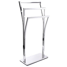 MSV MS551 – Porta asciugamani, 3 livelli, Acciaio Cromato, 41 x 18,5 x 87 cm, Argento
