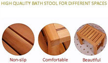 Sgabello per Sedile Doccia in Legno, Sgabello per Scarpe Antiscivolo per Doccia per carichi Pesanti 28 42 33 cm 0101