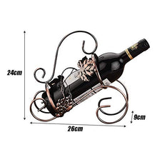 Tabletop Free Standing Wine Rack Display Iron Retro Wine Bottle Holder Stand for Bar, Wine Cellar, Basement, Cabinet, Pantry Portable Modern Minimalist Design for Wine Lovers