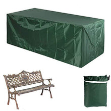 Vandove Copri Panchina, Copertura per Panca da Giardino 2 Posti, Tessuto Oxford 210D Antivento Antivento e Anti-UV, Copertura Protettiva per Giardino Panca,Verde (3 Posti)