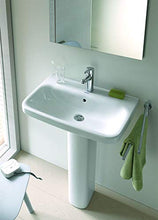Lavabo Duravit DuraStyle 60cm con troppopieno, con Panca per Rubinetto, 3 Fori per Rubinetto, colorazione: Bianco con Wondergliss - 23196000301