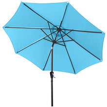 ABCCANOPY Ombrellone con pulsante per l’inclinazione, per il cortile, tavolo, mercato, giardino, terrazza e piscina, 8 stecche, oltre 13 colori, diametro: 19 cm / 22,9 cm / 25,4 cm
