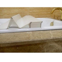Mensola Caddy Vasca Da Bagno, Vasca Bagno Di Isolamento Della Copertura Antipolvere Pieghevole Contenitore IPad Computer Rack Scaffalature Copertura Libreria Per L'hotel Domestico Vasca Bagno, Bianco