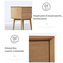 H-CAR Comodino Comodino Comodino Camera da Letto Comodino Moderno Nordico in Quercia con Gambe in Legno Organizer Storage Unit