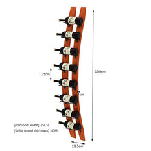 Portabottiglie Parete Wine Rack Barrel Stave Wine Rack Hanging, 5/6/8 Bottle Barrel Doghe di Legno Parete Wine Rack, Bottiglia di Vino Holde Parete Wine Rack for La Casa (Size : 150 * 19.5 * 3cm)