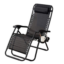 LINGZE Lettino Prendisole, sedie reclinabili Relax con portabicchieri e Porta Telefono, poggiatesta Regolabile, Sedia Portatile da Campeggio per Spiaggia da Giardino all'aperto