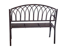 Panca da Giardino Nostalgia Stile Metallo Ferro Antico Giardino Marrone panchina