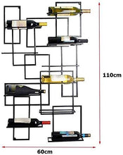 LLT Wine Rack, Della Novità Della Decorazione Della Parete Rack, Wine Rack Mensola Di Vetro Metallo Creativo Wall Hanging Lattice Vino Espositore Decorazione per Living Room Restaurant