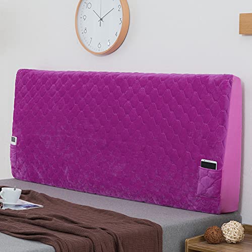 Fodera Per Testata Letto In Velluto Di Cristallo Di Lusso Copertura Per Testiera Trapuntata Singola/Doppia In Legno/Pelle/Tessuto Schienale Per Letto Fodera Per Protezione Decorazione,Purple1-200cm