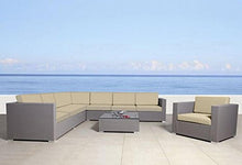 Bagno Italia Divano Rattan 10 posti Grigio Set Poltrona Giardino Esterno tavolino Vetro I
