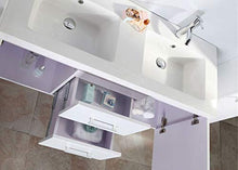 MOBILE BAGNO COLONNA COMPLETO MODELLO WHITE MALIBU 120 CM DOPPIO LAVABO RUBINETTI INCLUSI
