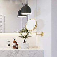SGSG 1X3X Specchio da Bagno ingranditore Specchio Intelligente Specchio da Parete per Trucco Specchio da Bagno Specchio Dorato da 8 Pollici