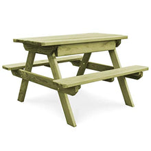 SKM Tavolo da Picnic con Panche 90x90x58 cm in Pino Impregnato