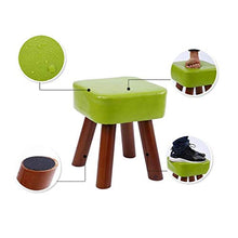 Tuqia Mobili PU Tessuto Sedia, Legno Solido Sgabello Gamba della Sedia Child Seat Tavolino sgabelli Bassi, 28 * 28 * 27 Centimetri / 28 * 28 * 34 Centimetri Casa Arredamento