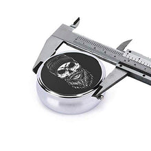 Contenitore rotondo per pillole in metallo, stile vintage, monocromatico, a 3 scomparti, per medicina e vitamine, per viaggi all'aperto