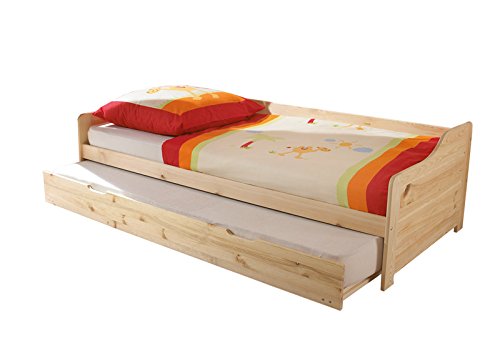 AVANTI TRENDSTORE - Letto con Funzione Estraibile in Legno di Pino Massiccio, ca. 204x60x98 cm