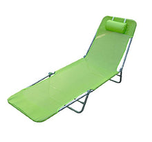 Outsunny - Lettino Reclinabile Sdraio Sedia da Giardino Spiaggia Piscina Verde Chiaro