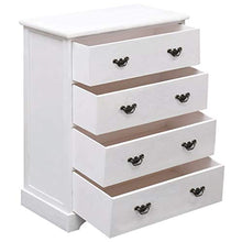 FAMIROSA Cassettiera Bianca 60x30x75 cm in Legno