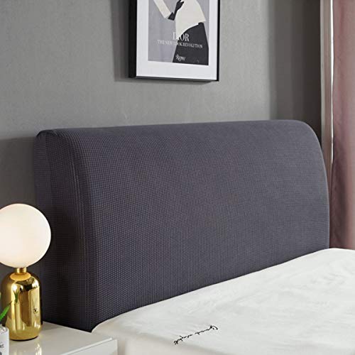HDGZ Fodera Elastica Protezione Copertura per Testiera per Letto Copertura per Testiera per Letto Fodera Elastica Protezione per Decorazione Camera Letto (Color : Dark Gray, Size : 2.2m)