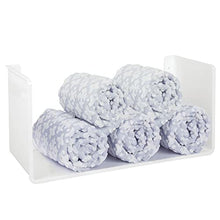 mDesign Set da 2 Portaoggetti da parete – Pratico scaffale muro per tutti gli ambienti della casa – Robusto portaoggetti in plastica – bianco