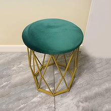 LIUD Postazione Trucco Sgabello Moderni Poggiapiedi Sedia Vanity Stool in Velluto Sgabello per Tavolo da Trucco Sgabello Bagno con Gamba in Metallo Sedia Trucco / 6 Colori