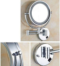 Specchio Specchi per Il Trucco 10x Montaggio a Parete a Parete 2-Face Ingrandimento Dimensioni Dimellente LED Light Vanity Bagno Bagno 360 ° Girevole