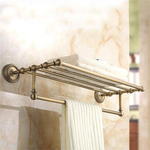 GJJSZ Tutti Gli scaffali da Bagno/portasciugamani antichi in Rame,a Parete,processo Spazzolato,mensola da Bagno 63 * 24 * 13,5 cm