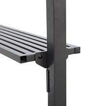 Outsunny Gazebo da Giardino per Barbecue, Doppio Tetto Anti-UV e Struttura in Acciaio con Mensole, 240x150x250cm, Nero