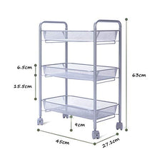 &ripiano di stoccaggio Rack Storage Cucina, delle famiglie multifunzione mobile con ruota a 3 strati da terra Magazzinaggio Scaffale di finitura