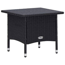 Festnight 3 pz Set Divani da Giardino con Cuscini, Tavolo e Sedie da Giardino, Salotto da Giardino, Schienale Anche Pieghevole, in Polyrattan Nero