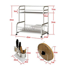 LYM &ripiano di stoccaggio Scaffali da Cucina, Scolapiatti in Acciaio Inossidabile Scaffalature for condimenti Scaffali for coltelli Scaffali for scaffali Multifunzione Scaffale di Finitura