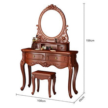 YaGFeng Dressing Table Retro in Legno Banco di Cosmetici Vanità Specchio E Ragazze Vestirsi Tavolo con Quattro Cassetti per Camera Trucco Gioielleria Bagagli (Color : White, Size : 108x45x156cm)