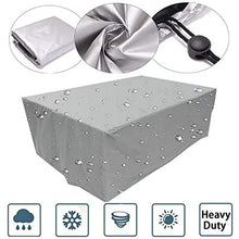 Infilm, copertura per mobili da giardino, copertura sezionale per tavolo sedia divano impermeabile e neve, resistente al vento, resistente allo strappo, 200 x 150 x 69 cm