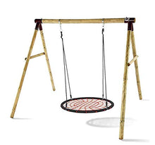 Sedia Sospesa per Bambini, 40" Rotondo Web Albero Rete Altalena Set Ancore Corde per Appendere capacità 400lb, Nest Dondolo da Giardino per Bambini con Corde Sospese