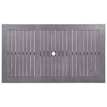 Qnotici Tavolo da Giardino in Legno massello di Acacia, Pratico Tavolo per Il Tempo Libero all'aperto per Famiglie Tavolo da Festa in Cortile 140 x 80 x 74 cm Grigio