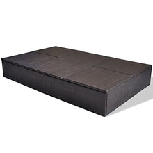 vidaXL Lettino da Sole in Polirattan Marrone Giardino Terrazzo Sdraio Spiaggia