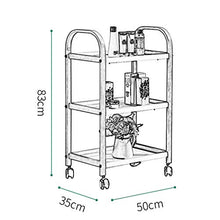 YIN YIN Carrello per Ripiani Carrello for scaffali, scaffali di Metallo, scaffali da Cucina, robusti carrelli for carrelli Ristorante for Hotel con Ruote, variegati, 50X35X83cm Carrello a rulli