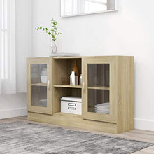 vidaXL Armadietto con Vetrina Rovere Sonoma 120x30,5x70 cm Truciolato