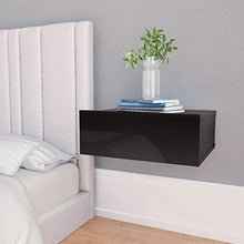 Goliraya Comodino Pensile Camera da Letto Moderno Truciolato,Comodino Sospeso,Comodini Bianchi,Mensola Comodino,Comodini Sospesi Camera da Letto,Comodini Moderni,Comodini da Parete 40x30x15 cm