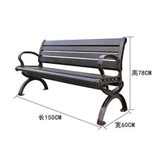 Outdoor Alluminio Panchina, Panca Da Giardino In Ferro Per Il Tempo Libero Con Schienale E Braccioli, Doppio Banco Di Balcone Esterno E Mobili Da Terrazza, Giardino Posti A Sedere Per 2-4 Persone